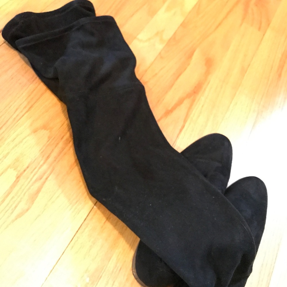 Black high knee boots
